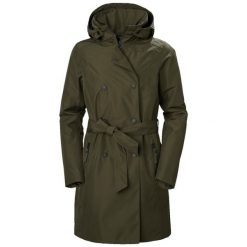 Płaszcz ocieplany dla kobiet Helly Hansen Welsey II. Zielone płaszcze damskie Helly Hansen, l, bez wzorów, z materiału, klasyczne, długie, bez kaptura. Za 774.80 zł.