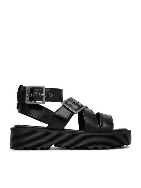 G-Star Raw Sandały CEO-WI16-AVA-03 Czarny. Czarne sandały damskie G-Star Raw, bez wzorów, ze skóry, bez obcasa, na płaskiej podeszwie, bez zapięcia. Za 269.99 zł.