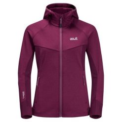 Bluza polarowa damska Jack Wolfskin Hydro Grid Fleece. Czerwone bluzy damskie Jack Wolfskin, xs, bez wzorów, z polaru, bez kaptura. Za 581.40 zł.