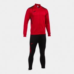 Dziecięcy dres Joma Championship VII. Czarne spodnie sportowe dla chłopców Joma, bez wzorów, z dresówki, sportowe, na fitness i siłownię. Za 244.95 zł.