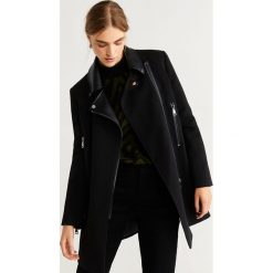 Mango - Płaszcz Sandy. Czarne kurtki damskie Mango, l, bez wzorów, z elastanu, klasyczne, bez kaptura. Za 269.90 zł.