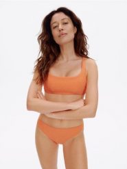 Góra od bikini - pomarańczowy. Brązowe bikini damskie Reserved, bez wzorów. W wyprzedaży za 19.99 zł.