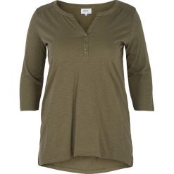 Koszulka w kolorze khaki. T-shirty damskie Zizzi, z bawełny. W wyprzedaży za 34.95 zł.