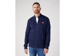 MESKA BLUZA WRANGLER FUNNEL NECK ZIP REAL NAVY 112341207. Niebieskie bluzy męskie Wrangler, s, bez wzorów, bez kaptura. Za 169.99 zł.