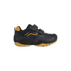 Trenerzy dla dzieci Geox N.Savage. Niebieskie buty sportowe chłopięce Geox, bez wzorów, bez zapięcia, trekkingowe. Za 203.99 zł.