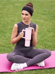 Koszulka active - szary. Szare t-shirty damskie Sinsay, l, bez wzorów, bez kołnierzyka. Za 29.99 zł.