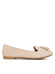 DeeZee Loafersy QH1829-89 Beżowy. Brązowe mokasyny damskie DeeZee, z materiału. Za 99.99 zł.