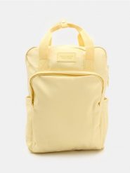 Podróżny nylonowy plecak z kieszenią na laptopa - kremowy. Białe plecaki damskie Sinsay, bez wzorów, z nylonu. Za 49.99 zł.