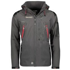 Kurtka softshell męska Geographical Norway Techno DB MEN 056 (WU4563H/GN-DARK. Szare kurtki męskie Geographical Norway, m, bez wzorów, z softshellu, sportowe, bez kaptura. Za 269.00 zł.