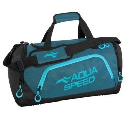 Aqua Speed - Średnia torba sportowa basenowa wentylowana z kieszenią. Czarne torby sportowe męskie Aqua-Speed, bez wzorów, z materiału, małe. Za 109.99 zł.