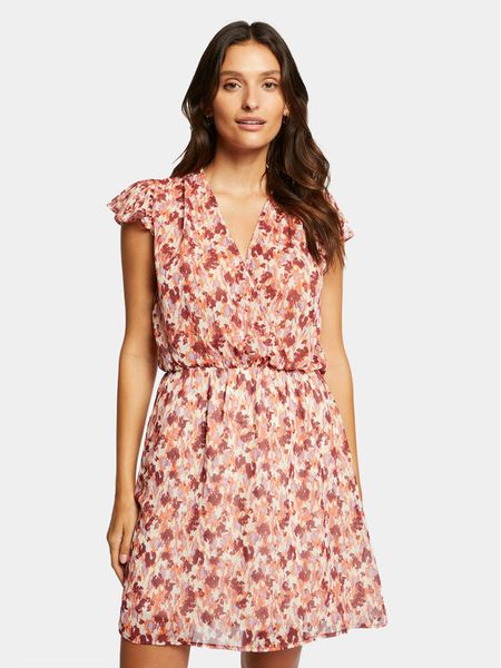 Morgan Sukienka letnia 241-RINA Pomarańczowy Regular Fit. Brązowe sukienki damskie Morgan, na lato, bez wzorów, z syntetyku, bez kołnierzyka, bez ramiączek. Za 249.99 zł.