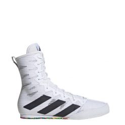 Box Hog 4 Shoes. Białe buty sportowe męskie Adidas, z materiału, bez zapięcia. Za 492.00 zł.