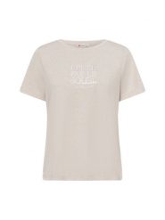 Street One Koszulka Kobiety beżowy, 44. Brązowe t-shirty damskie Street One, bez wzorów, z syntetyku, street, bez kołnierzyka. Za 89.95 zł.