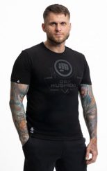 T-Shirt bawełniany Premium z logo DBX Bushido. Czarne t-shirty męskie DBX BUSHIDO, l, bez wzorów, z bawełny, sportowe, bez kołnierzyka. Za 109.99 zł.