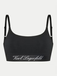 KARL LAGERFELD Biustonosz top 240W2129 Czarny. Czarne biustonosze KARL LAGERFELD, bez wzorów, z bawełny. Za 129.99 zł.