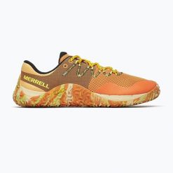 Buty barefoot męskie Merrell Trail Glove 7 sienna. Brązowe buty sportowe męskie Merrell, bez zapięcia, do biegania. Za 519.99 zł.