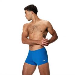 Kąpielówki męskie spodenki kąpielowe Speedo Endurance Logo. Niebieskie kąpielówki męskie Speedo, l, bez wzorów, z materiału, długie, do pływania. Za 146.48 zł.