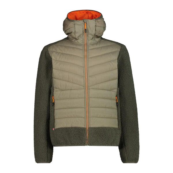 Bluza męska turystyczna CMP 34P1817. Zielone bluzy męskie CMP, l, bez wzorów, z materiału, z kapturem, trekkingowe. Za 459.99 zł.