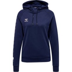 Damska bawełniana bluza z kapturem Hummel Move Grid. Niebieskie bluzy sportowe damskie Hummel, m, bez wzorów, z bawełny, z kapturem, na fitness i siłownię. Za 251.50 zł.