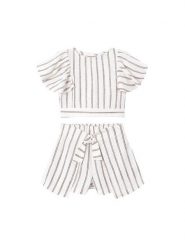 Mayoral Komplet top i spodenki 3949 Écru Regular Fit. Spodenki dla dziewczynek Mayoral, bez wzorów, z wiskozy. Za 189.99 zł.