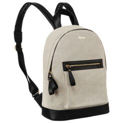 Duży, miejski plecak damski w beżowym kolorze płótno canvas - Peterson. Brązowe plecaki damskie Peterson, bez wzorów, ze skóry. Za 169.99 zł.