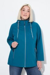 Damskie Kurtka softshell HYPRAR hydrofobowa kieszenie na zamek. Niebieskie kurtki damskie Ulla Popken, plus size, bez wzorów, z elastanu, bez kaptura. Za 479.99 zł.