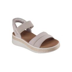 Sandały SKECHERS BOBS SUN RAY Brązowy. Brązowe sandały damskie Skechers, bez wzorów, bez obcasa, bez zapięcia. Za 490.00 zł.