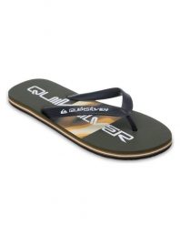 Klapki dla Mężczyzn MOLOKAI STRIPE Zielony. Zielone klapki męskie Quiksilver, z gumy. Za 66.49 zł.