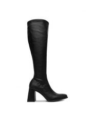 DeeZee Kozaki BZRB0804-5 Czarny. Czarne kozaki damskie DeeZee, z materiału, bez obcasa, na słupku. Za 239.99 zł.