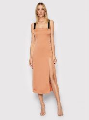 Pinko Sukienka koktajlowa Macadamia 1N13K6 A04E Pomarańczowy Regular Fit. Brązowe sukienki damskie Pinko, bez wzorów, z wiskozy, wizytowe, bez kołnierzyka, bez ramiączek. W wyprzedaży za 559.99 zł.