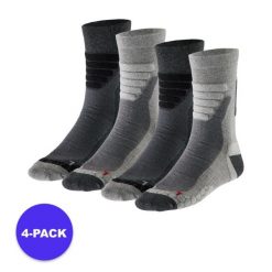 Skarpety do chodzenia unisex – wieloszary – 4 pary. Szare skarpety damskie XTREME, bez wzorów, z elastanu. W wyprzedaży za 167.20 zł.