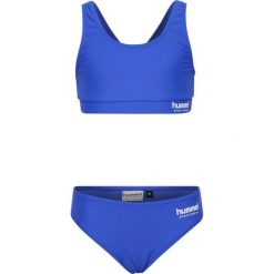 Dziewczęcy dwuczęściowy kostium kąpielowy Hummel Solid. Niebieskie stroje kąpielowe dla dziewczynek Hummel, bez wzorów. Za 223.00 zł.