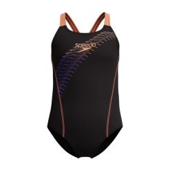 Dziecięcy 1-częściowy kostium kąpielowy Speedo Eco Medley Logo Medalist. Czarne stroje kąpielowe dla dziewczynek Speedo, bez wzorów, z materiału. Za 73.99 zł.