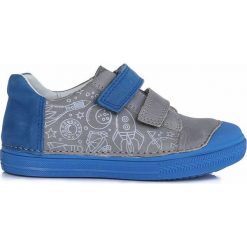 D-D-step tenisówki chłopięce z obrazkami kosmicznymi 33 szare. Szare buty sportowe chłopięce D-D-Step, bez wzorów, eleganckie, bez zapięcia. Za 195.00 zł.