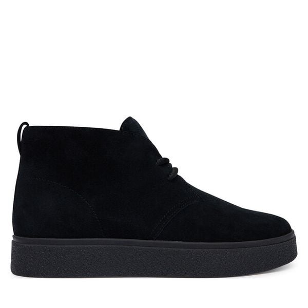 Trzewiki Clarks. Czarne botki męskie Clarks, bez wzorów, bez zapięcia. Za 519.99 zł.