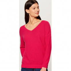 Sweter z dekoltem w szpic - Pomarańczo. Swetry damskie marki Mohito. Za 89.99 zł.