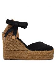 Castañer Espadryle Chiara T/8Ed/001 021458 Czarny. Czarne sandały damskie Castañer, bez wzorów, z materiału, bez obcasa, bez zapięcia. Za 389.99 zł.
