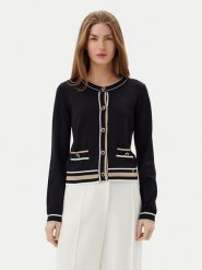 Artigli Kardigan ACMA001909 Czarny Regular Fit. Czarne swetry damskie Artigli, l, bez wzorów, z syntetyku, bez kołnierzyka, bez ramiączek, bez kaptura. Za 199.99 zł.