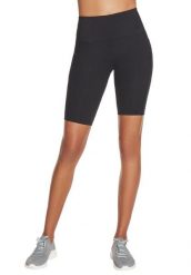 Spodnie treningowe damskie Skechers Go Walk High Waisted Bike Short. Czarne spodnie sportowe damskie Skechers, m, bez wzorów, z nylonu. Za 129.99 zł.