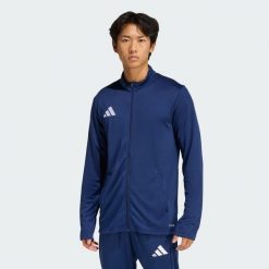 Bluza dresowa Entrada26. Białe bluzy męskie Adidas, bez wzorów, z dresówki, bez kaptura, do piłki nożnej, climacool (adidas). Za 179.00 zł.