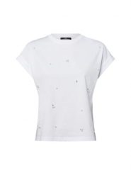 Zero Koszulka damska Kobiety Bawełna biały jednolity, 40. Białe t-shirty damskie zero, l, bez wzorów, z bawełny, eleganckie, bez kołnierzyka. Za 249.95 zł.