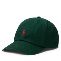 Czapka z daszkiem Polo Ralph Lauren. Zielone czapki i kapelusze damskie Polo Ralph Lauren, bez wzorów. Za 259.99 zł.