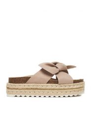 DeeZee Espadryle CT0626-16 Beżowy. Brązowe espadryle damskie DeeZee, bez wzorów, z materiału, bez obcasa, bez zapięcia. Za 139.99 zł.