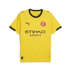 Męska koszulka wyjazdowa Girona FC 25/26 PUMA Faster Yellow Red. Czerwone koszulki sportowe męskie Puma, m, bez wzorów, bez kołnierzyka, bez ramiączek, do piłki nożnej. Za 404.50 zł.