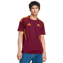 Koszulka męska adidas AS Roma 25/26 Home bordowa JP4184. Czerwone koszulki sportowe męskie Adidas, m, bez wzorów, bez kołnierzyka, bez ramiączek. Za 379.00 zł.