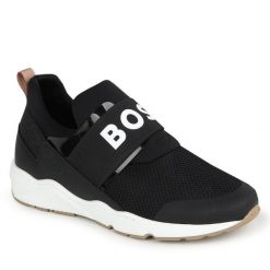 Sneakersy BOSS. Białe trampki i tenisówki chłopięce Boss, bez wzorów, bez zapięcia. Za 559.99 zł.