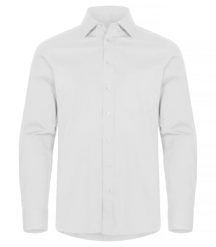 Clique Stretch Shirt L/S - koszula stretch z długim rękawem, regular fit – White. Białe koszule męskie CLIQUE, l, bez wzorów, z bawełny, bez kołnierzyka, bez ramiączek. Za 188.92 zł.