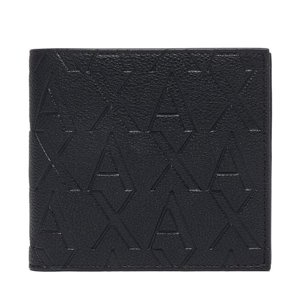 Portfel Armani Exchange. Czarne portfele męskie Armani Exchange, bez wzorów. Za 329.99 zł.