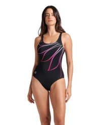 Strój Kąpielowy Damski Arena Swimsuit Giorgia Squared. Czarne kostiumy jednoczęściowe damskie Arena, bez wzorów, z materiału, na fitness i siłownię. Za 359.99 zł.