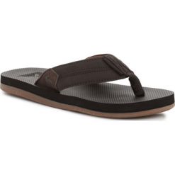Klapki Quiksilver AQYL100633 brązowe. Brązowe klapki męskie z materiału. Za 255.44 zł.